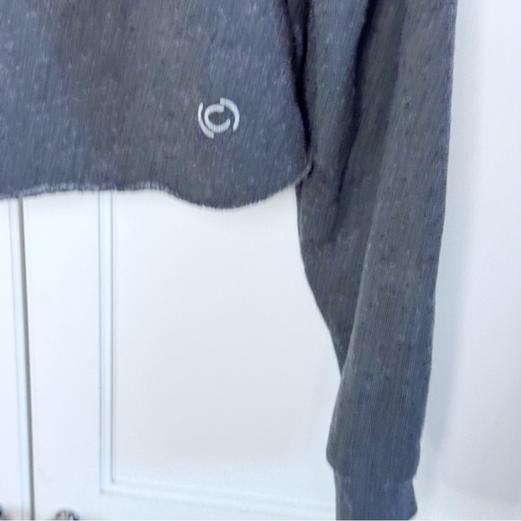 Code Word ATX Grey Soft Crop Hoodie Size Small CROP FLEECE HOODIE - Picture 6 of 11